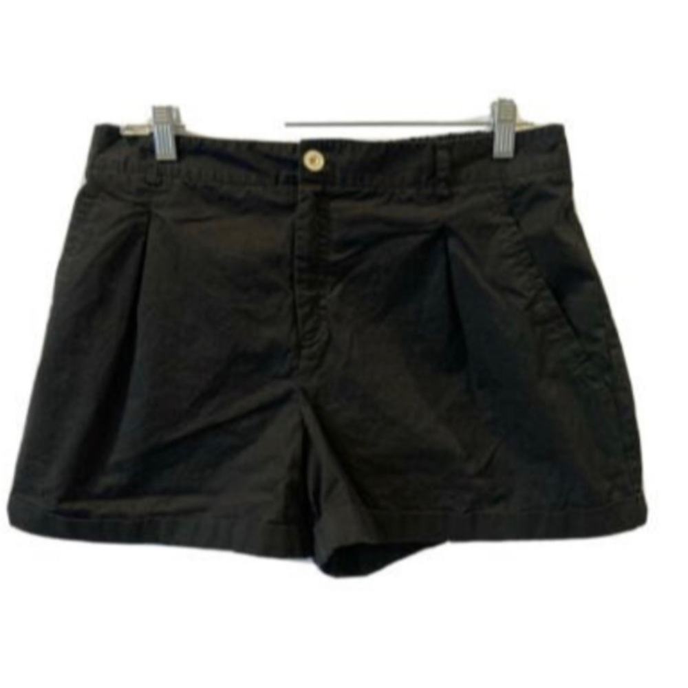 Anthropologie Hei Hei Womens Size 32 Cuffed Black Elastic Waist High Rise Shorts